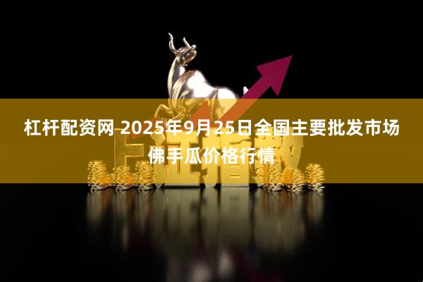 杠杆配资网 2025年9月25日全国主要批发市场佛手瓜价格行情
